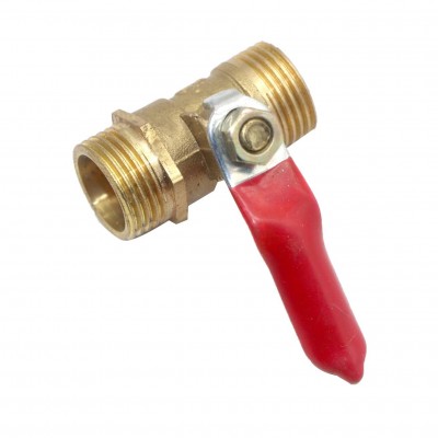 SYD-1223  Brass Handle double male thread Mini Ball Valve